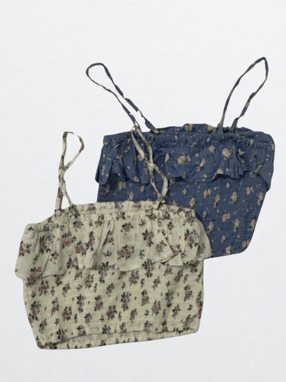 Hollister Floral Ruffle Cami Bundle x2